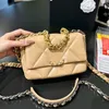 20x15cm 19 Series Women Designer Mini Flap Shoulder Bag Handle Soft Leather Gold and Silver Hardware Matelasse Chain Seven Colors Tote Cross Handbag Lovely Purse