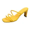 Pantoufles femmes sandales talons hauts chaussures de mode GAI triple blanc noir rouge jaune vert marron color75