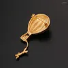 Brooches Retro Gold Color Air Balloon Sweater Brooch Women's Simple High-end Temperament Coat Pin Accessories