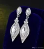Brillanti cristalli di moda orecchini strass lungo orecchino a goccia per le donne gioielli da sposa regalo di nozze per le damigelle d'onore BW0126428979