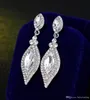 Boucles d'oreilles en cristaux brillants et strass, longues boucles d'oreilles pendantes pour femmes, bijoux de mariée, cadeau de mariage pour demoiselles d'honneur BW0126428979