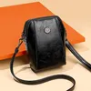 أكياس الكتف 2024 حقيبة جلدية للسيدات الهاتف المحمول واحد عرض غير رسمي Crossbody Mini الخريف المحفظة المفتاح العمودي