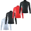 Herrpolos täta sportens lapel polo skjorta sträcker snabbtorkande fitnesskläder långärmad privat par coaching