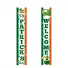 Party Decoration Door Curtain Saint Patrick Green Clover Banner Irish Couplet Flag Home Ornaments 240219