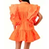Этническая одежда 2024 Мини-классическая рубашка Черно-белый розовый Gree Оранжевый Женская одежда Африканский стильный модный наряд большого размера Летние платья