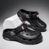 Sapatos de caverna homens e mulheres verão fora usar antiderrapante fundo grosso resistente ao desgaste sandálias de praia de dupla utilização homem preguiçoso sapatos de jardim baotou
