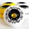 8pcs White/Yellow Inline Roller Skates Wheels 90A Freestyle Durable Tire 72mm 76mm 80mm Roller Skate Seba Replace Blading Wheel 240227