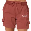 Kvinnors shorts Summer tryckt last Casual Drawstring Elastic midja Aktivt arbete Vandring Utomhus Cool Beach