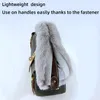 Fastener Cover Straps For Bags Environment-friendly Imitation Marten faux mink furry plush Handle Women Bag Accessories 240309