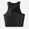 Camisoles & Tanks Undershirt Women Strappy Leather Tank Top Ladies Sexy Vest Slim Solid Color Shirt Camisole