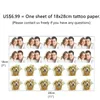 Personalized Temporary Fake Tattoo DIY Customize Tattoo Custom Make Tattoo Sticker For Wedding Cosplay Company Party Pets 240309