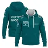 2024 Ny vår- och hösten F1 Team Alonso 14 Stroll 18 3D Printed Men_s Road Hoodie Women_s and Chil