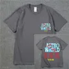 Herr t-shirts nya mode hip hop t shirt män kvinnor jack cactus astroworld harajuku t-shirts du var här brev tryck tees topps 533