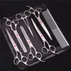 7 Professional Pet Dog Scissors Stainless Steel Thinning Cutting Shears Dogs Cats Grooming Scissors Hair Trimming Tools Z3003240227