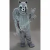 Gorąca sprzedaż szary wiewiórka Mascot Costume Carnival Party Performance Fancy Dress for Men Kostium na Halloween