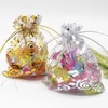 Jewelry Pouches 50pcs Multi Size Organza Bag Iron Heart Rose Special Design Pounch Package Wedding Promotion Gifts Candy