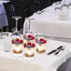 Disposable Cups Straws 1 Set Of Dessert With Lids Spoons Mousse Ice Cream Pudding