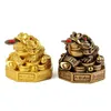 Фэн-шуй жаба деньги удача удача богатство китайская золотая лягушка жаба монета украшение для дома и офиса настольные украшения Lucky283W