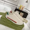 2024 Hommes Designer Chaussures Italie Ace Casual Luxe G Casual Chaussures Pour Femmes Blanc Plat En Cuir Chaussure Vert Rouge Bande Brodée Couples Baskets Baskets Taille 35-46