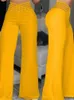 Women Casual Long Trousers Fashion Solid Office Female High Waist Flared Pants For Clothes 2023 Pantalon Femme 240227