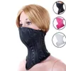 Custodia in pelle PU Collare per bocca Collo Bondage Restrizioni Imbracatura BDSM Cappuccio Maschera Schiavo Fetish Gioco di ruolo Giocattolo del sesso Per coppia Gioco per adulti9692709