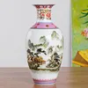 Vases Antique Jingdezhen Vintage Ceramic Vase Desk Accessories Crafts Pink Flower Traditional Porcelain Chinese232Z