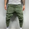 Pantalones para hombres 2024 Hombres de carga Moda verde Pantalones de lápiz casual Multi-bolsillo Cremallera Hip Hop Estilo Harem Joggers