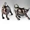 Big Wall Street Bronz Fierce Bull Ox heykel 13 cm 5 12 inç242k