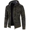 Men's Sweaters Winter Tihck Hooded Cardigan Casual Fleece Sweatercoat Homme Military Jacket Male Camouflage Tops Knitted