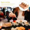 Flatware Sets Japanese Hand-held Sea Urchin Rack U-shaped Sushi Taco Roll Presentation Stand Wooden Plate Holder Restaurant Serving Tray