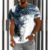 T-shirts voor heren Wolf Eagle T-shirts Dier 3D-bedrukt Street chic Heren Dames Casual mode Oversized T-shirt met korte mouwen Kinderen T-shirts Tops Kleding