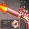 Gun Toys Full Electric Spurt Fire Water Storage Light Gun Portable Children Summer Beach Outdoor Fight Fantasy Toys for Boys Kids Game L240311