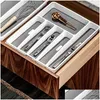 Chopsticks Cutlery Storage Knife Fork Tray Der Tableware Organizer Spoon Plastic Separation Block Holder Drop Delivery Home Garden Kit Otioj