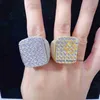 Anéis Moda jóias finas vvs moissanite gelado anéis banhados a ouro prata esterlina diamante hip hop anel ldd240311