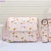 Borsa per pannolini per mamma e bambino Set da 3 pezzi marrone moda Borsa a tracolla multifunzionale stampata di design di alta qualità per mamma e ragazza Idee regalo per la famiglia G10