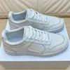 24SS Run Series Designer Leather Patchwork Small White Sports Shoes Brand Logo Printe Soft Grain Leather Breattable Mesh Big Sole Couples Sneakers for Womens