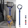 Benepaw Cintura di sicurezza per cani in nylon resistente regolabile Comodo poggiatesta per auto Design di ritenuta Cinture di sicurezza per veicoli Guinzaglio per animali domestici LJ2011091995