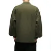 Abbigliamento etnico 2024 Giacche da kimono ricamate con cardigan aperto sul davanti in misto cotone da uomo estivo