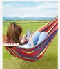 Single Double hammock 200X150cm outdoor antirollover canvas swing mesh wooden stick double thickening 240306