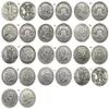 US HOBO Mix 13PCS Różne typy chodzące Franklin Kennedy Craft Silver Splated Halfolar Skull Zombie szkielet ręcznie rzeźbiony Copy253F