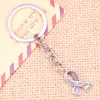 Keychains 20pcs Fashion Keychain 23x16mm Scarf Pendants DIY Men Jewelry Car Key Chain Ring Holder Souvenir For Gift