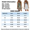 Casual Dresses Women's Fashion Summer Printed Loose Sleeveless Strappy Front Pockets V Neck Dress Top Women Blouse T Shirt