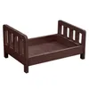 Baby Cribs Born Props for Pography Wood Löstagbar säng Mini Desk Tabeller Bakgrund Tillbehör Drop Leverans Kids Moderskap Nursery B OTXS5