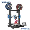 Impressoras Tronxy 3D Printer Xy-2 Pro-2E Titan 2-In-1-Out I3 Fdm Dual Color Tamanho de impressão 255x255x245mm compatível com gota flexível de OTG4E