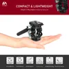 Mini Tripod Head Lightweight Banoramic Camera Head for Tripod Monopod Stand ARCA Swiss Quick Plate لكاميرا DSLR 240306