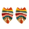 Autres boucles d'oreilles rétro en forme de feuille de coton de style bohémien, accessoires de bijoux de bricolage, produits faits à la main, Drop Deliv Dhgarden Dhi7M