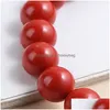 Бисера Uni Natural Stone Red Color Strands Charm Bracelets для Wome Men Lover Lover