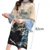 Casual Dresses Women Cheongsam Dress 3/4 Sleeve Summer Costume Soft Chinese Qipao Improved For Prom Daily Wear Street Party Shopping