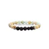 Perles de pierre de lave naturelle brins faits à la main Yoga énergie charme bracelets pour femme hommes amoureux bracelet élastique bijoux livraison directe Dhb64