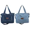 Tasche Jean Umhängetasche Mode Denim Beutel Große Kapazität Multifunktionale Retro Vielseitige Satchel